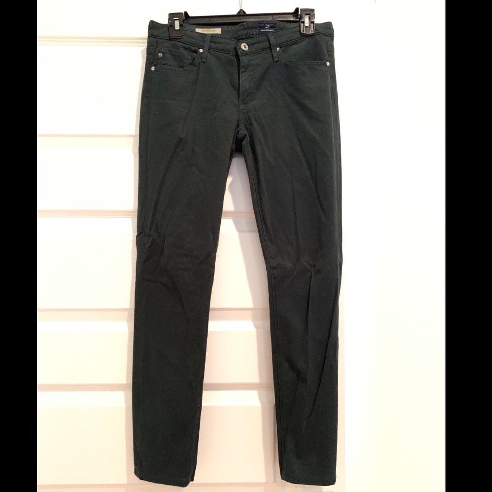 AG Adriano Goldschmied Stevie ankle green jeans